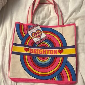 NWT Brighton Rainbow Bright Canvas Tote